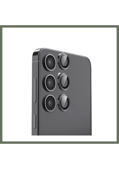 Bezos Samsung Galaxy S25 Uyumlu Raze Metal Kamera Lens - Siyah Bezos1 Siyah-