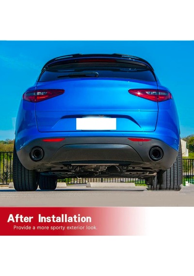 Alfa Romeo Stelvio Uyumlu Spoiler Parlak Siyah 2017-2021