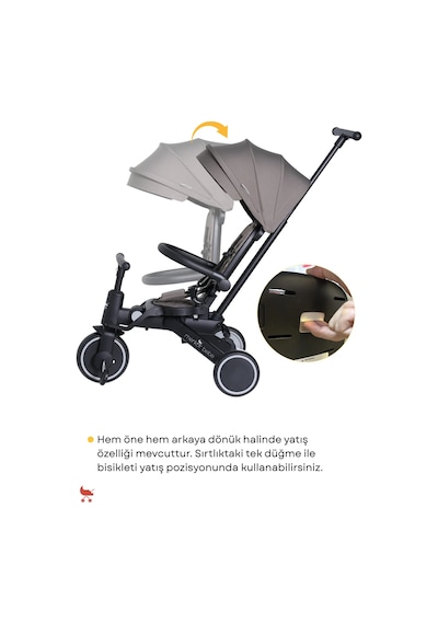 Merkür Bebe Hawk Üç Tekerlekli Bebek Ve Çocuk Bisikleti Premium Gold Gold