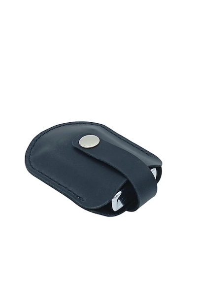 Hakiki Deri Mekanizmalı Zippo Çakmak Kılıfı - Haki Siyah