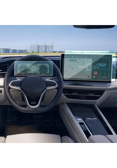 Volkswagen Passat Variant Uyumlu 10 İnç Dijital Gösterge Ve 12,9inç Navigasyon 9h Nano Ekran Koruyuc