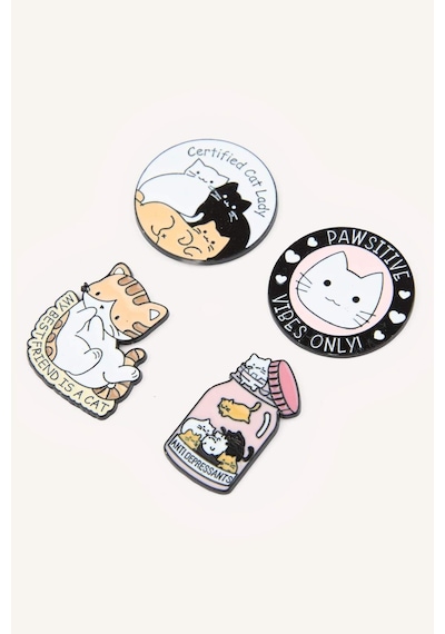 Defacto 4lü Broş Rozet Seti I0088axnskr1 Çok Renkli-kr1