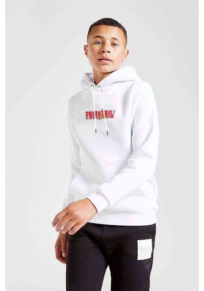 Tshirthane Fairy Tail 2 Baskılı Unisex Çocuk Kapüşonlu Beyaz Sweatshirt Beyaz