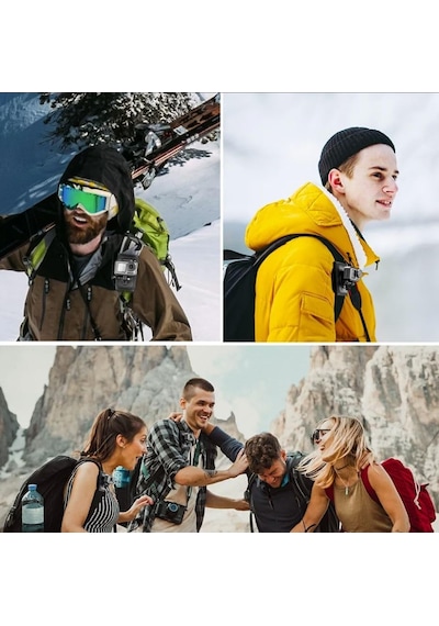 Backpack Strap Mount Telesin Gp-bpm-003 Gopro, Djı Osmo Action, Insta360 İle Uyumlu Aksiyon Kamera Sırt Çantası Askı Aparatı