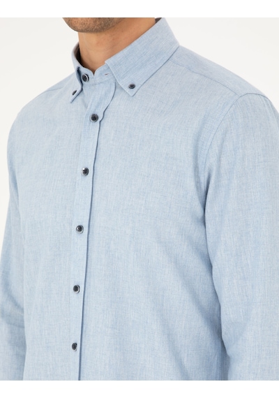 Pierre Cardin Erkek Mavi Gömlek Desenli 50292106-vr036
