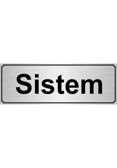 Gümüş Sistem Yönlendirme Levhası 10x20cm