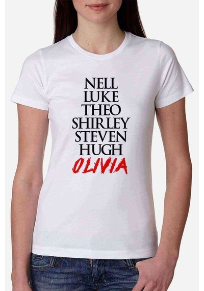 The Haunting Of Hill House Characters Name Kadın Beyaz Tshirt
