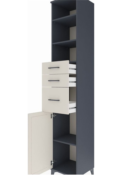Hyperion Dolap 4 Raflı 3 Çekmeceli Tek Kapaklı 44x44x243 Antrasit-aytaşı Antrasit Hyperion Dolap 4 Raflı 3 Çekmeceli Tek Kapaklı 44x44x243 Antrasit-aytaşı Antrasit