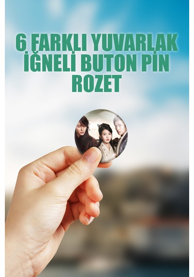 Moon Lovers : Scarlet Heart K Drama Kdrama Çanta Süsü Rozet İğneli Buton Rozet Seti 1 Adet Altılı