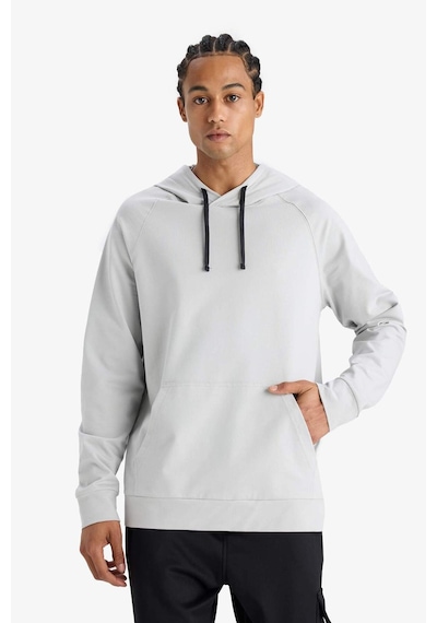DeFacto Fit Standart Fit Kapüşonlu Sporcu  Erkek Sweatshirt - Gri D8014AX25SPGR91