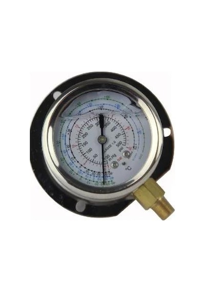 Blue Blr/opg-500r R-410a Alttan Çıkışlı Alçak Basınç Gliserinli Flanşlı Manometre