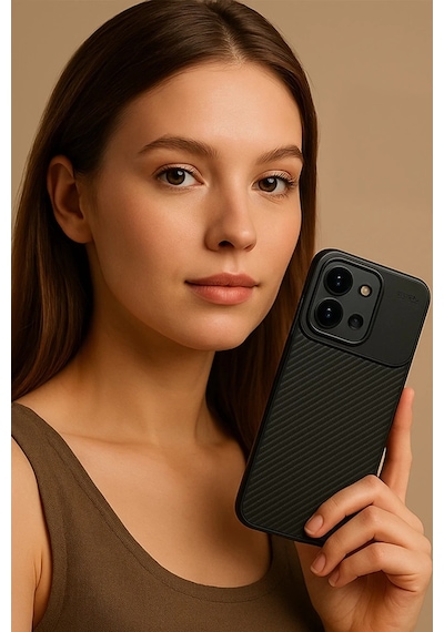 Xiaomi Redmi 15c 4g Auto Focus Karbon Kapak - Lacivert Düz Renkli