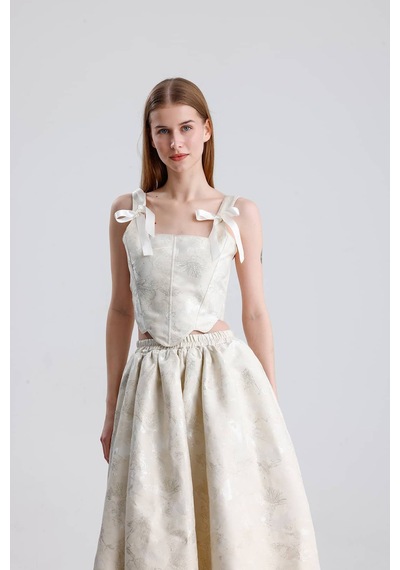 L'aura Corset Luna Bayan Korse Büstiyer Krem