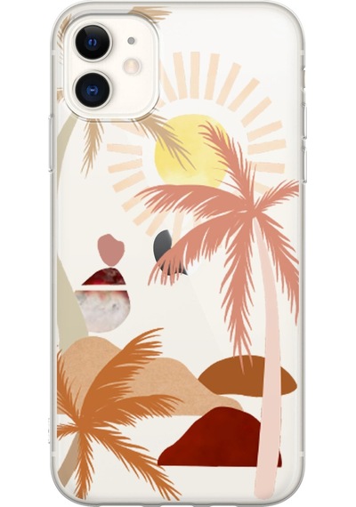 Apple Uyumlu iPhone 11 Uyumlu Miami Art Tasarımlı Süper Şeffaf Telefon Kılıfı