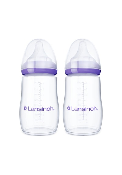 Lansinoh® 2 X 240 ML Biberon ve NaturalWave® Biberon Emziği (3 Ay+)