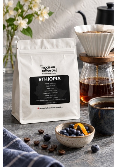 Etiyopya Lekempti Filtre Ve Espresso Kahve 200 Gr %100 Arabica Doğal Çekirdek