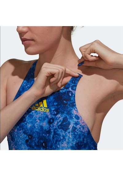 Adidas Melting Salt Kadın Mavi Desenli Mayo Hi1093 Mavi