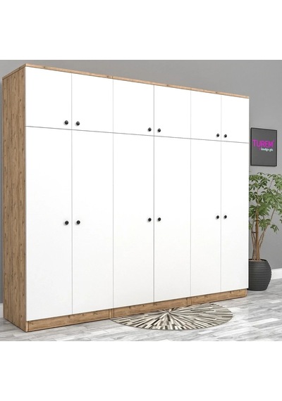 6 Kapılı Özel Gardırop Mdf/mdf Mdf Siyah 6 Kapılı Özel Gardırop Mdf/mdf Mdf Siyah