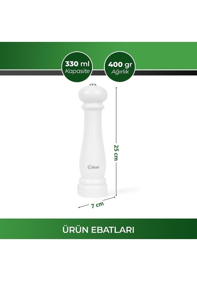 Kspg-4810 Otomatik Tuz&baharat Değirmeni Beyaz Çok Renkli