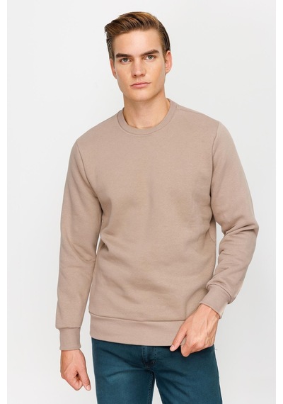 Igs İgs Erkek Camel Standart Bisiklet Yaka Sweatshirt Camel