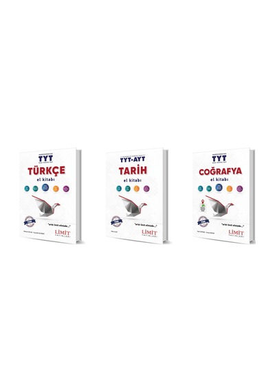 Limit Tyt Türkçe + Tarih + Coğrafya El Kitabı Seti 3 Kitap 2024