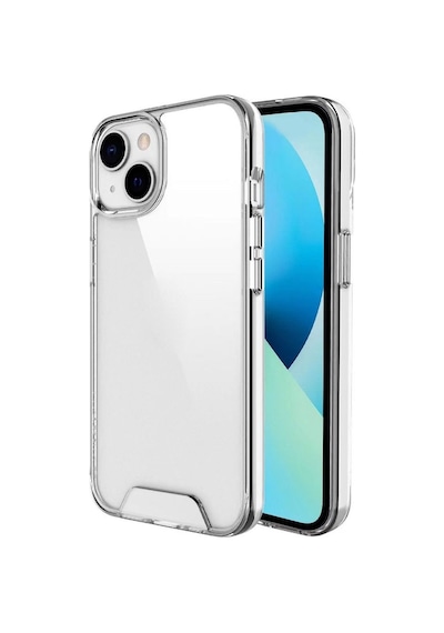 Smcase Apple Uyumlu iPhone 14 Plus Kılıf Transparent Acrylic Tpu Gard Sert Kapak Nano Ekran Koruyucu
