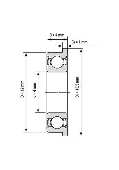 F604 Zz Minyatür Flansli Rulman 4X12X4 439612057