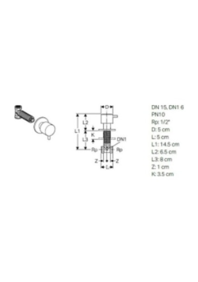 Geberit 616.004.14.1 Ankastre Stop Valf - Siyah Siyah