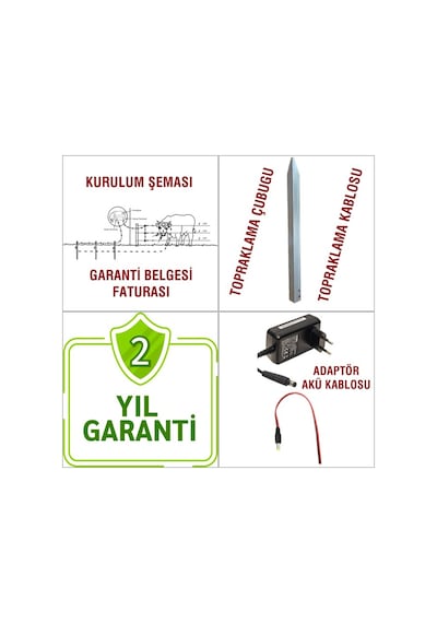 28kw Elektrikli Çit Makinesi Yaklaşırken Çarpar Yabani Hayvanl...