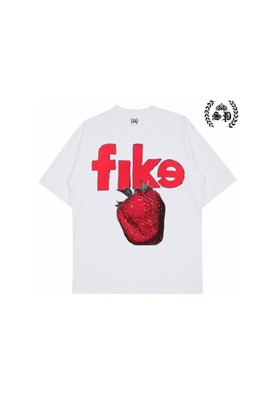 Startmore Fıke Strawberry Vintage Y2k Tee T-shirt Beyaz