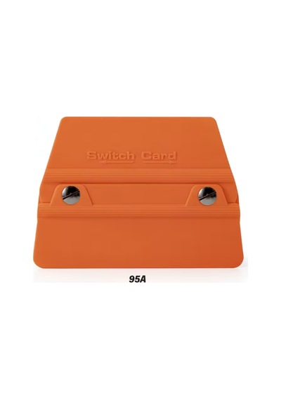 Switch Card Oval Kare Ragle Ppf/tph Cam Filmi Çekme Uygulama Aparatı Teflonlu 95a Sertlik 10x9cm Turuncu