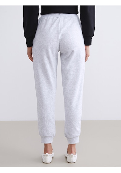 Lcw Modest Gri Beli Lastikli Kadın Kalın Jogger Eşofman Altı