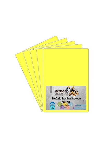 Fon Kartonu Fosforlu Renkler 50X70 5 Adet Artlantis Fosforlu Fon