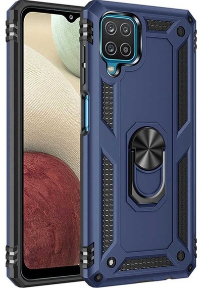 Galaxy M12 Kılıf Zore Vega Kapak Mavi