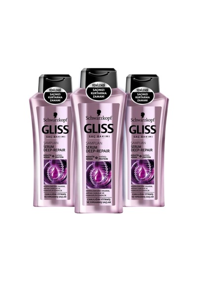 Gliss Serum Deep Repair Onarıcı Şampuan 3 x 360 ML
