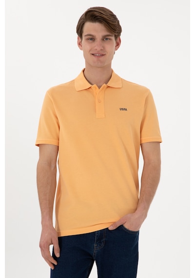 U.S. Polo Assn. Erkek Regular Fit Polo Yaka Turuncu Basic Tişört 50306007-VR202