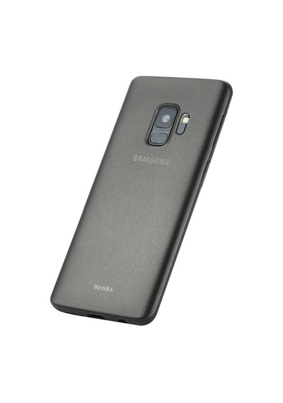 Galaxy Uyumlu S9 Kılıf Lollipop İnce Pürüzsüz Mat Yüzey Kılıf Transparan Siyah Transparan Siyah