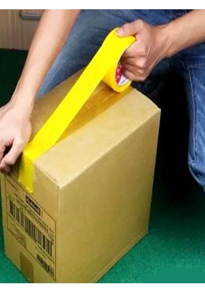 Sarı Koli Bandı 45mmx100m Renkli Koli Bantı Sarı Renk Hotmelt