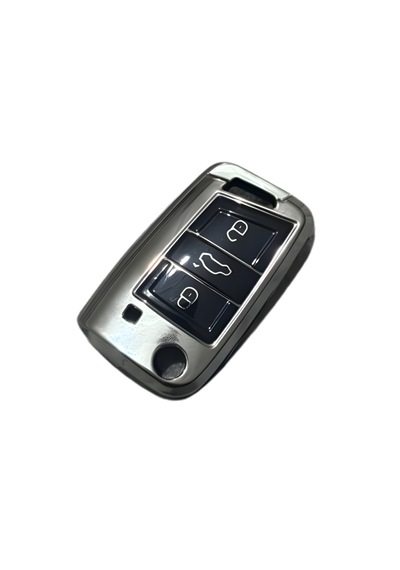 Autohan Keys Vw Golf 7, Golf 7.5, Tiguan, Polo Uyumlu Lüks Nano Anahtar Koruma Kılıfı, Gümüş Renk