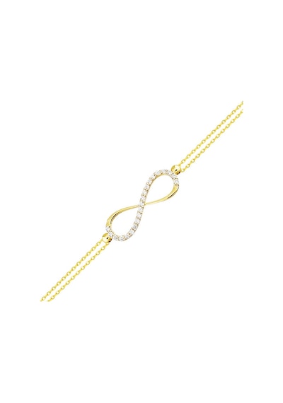 Altın Zincir Sonsuzluk Bileklik 14K Gold 17 Cm Taşlı 1,55 Gr Sarı Altın