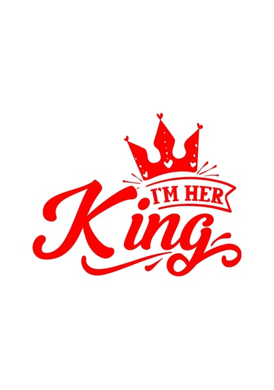 İm Her King Sticker 17x17 Cm Kırmızı