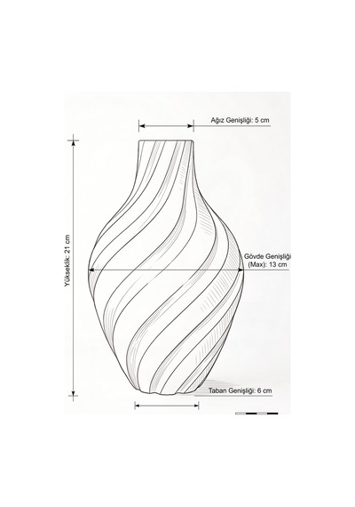 Aura Vazo 20cm - Modern Estetik Tasarım Dekoratif Ev Ofis Salon Dekorasyonu İçin Şık Obje - Minimalist Tasarım Çiçeklik Masa Üstü Süs Eşyası Bronz