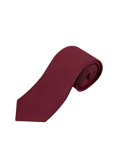 Tezzgelsin Erkek Düz Renk Saten Kravat Bordo