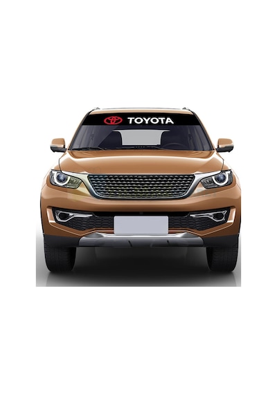 Toyota Ön Arka Cam Güneşlik Oto Sticker Yapıştırma Etiket 1 Adet