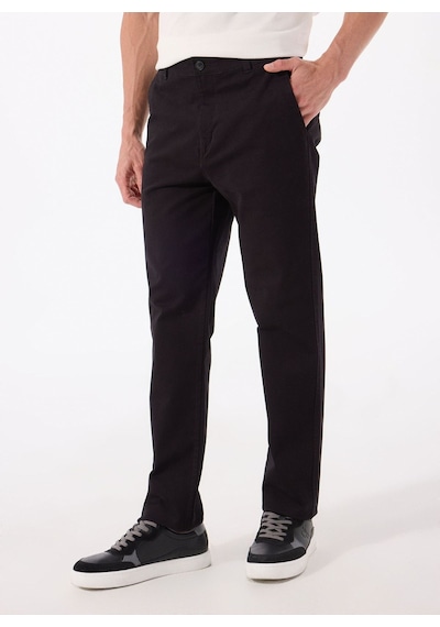 Wrangler Normal Bel Slim Fit Siyah Erkek Chino Pantolon Chino Pantolon - Wm01003001 Siyah