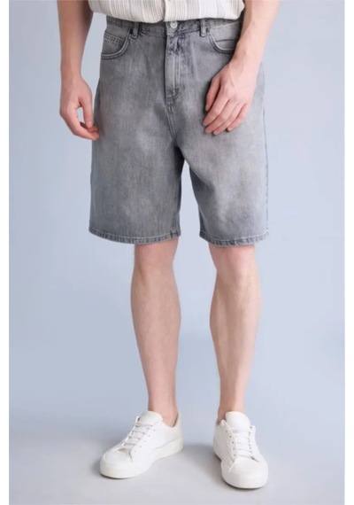 Defacto Straıght Fıt Cepli Jean Bermuda Şort H9802ax26smnm18 Gri-nm18