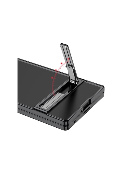 More Tr Samsung Uyumlu Galaxy Z Fold 7 Kılıf Kamera Korumalı Şeffaf Tasarımlı Zore Lego Standlı Kapak - Gümüş