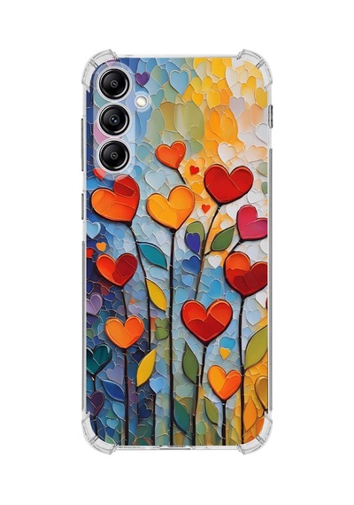 Printify Samsung Galaxy A14 İle Uyumlu Düşlerin Dansı Serisi Kökten Sevgi Tasarımlı Uv Baskılı Köşe Korumalı Antişok Kılıf Şeffaf