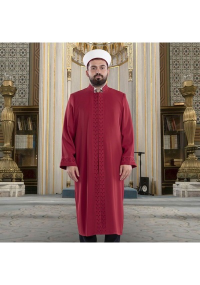Zemahşeri İmam Cübbesi Bordo Çok Renkli