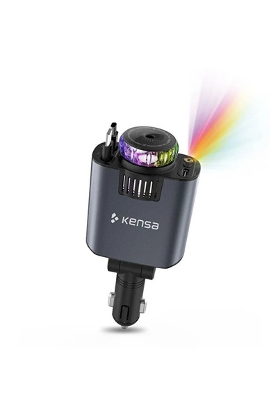 45w Işıklı Ve Kokulu Araç Şarj Cihazı Hızlı Şarj Usb-c & İos Uyumlu Atmosfer Işığı 45w 1 Type C